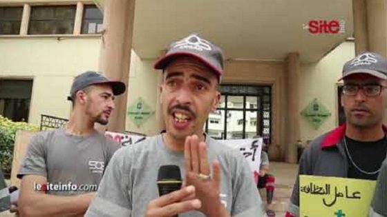 وجدة: احتجاج عمال النظافة بسبب التوقيفات